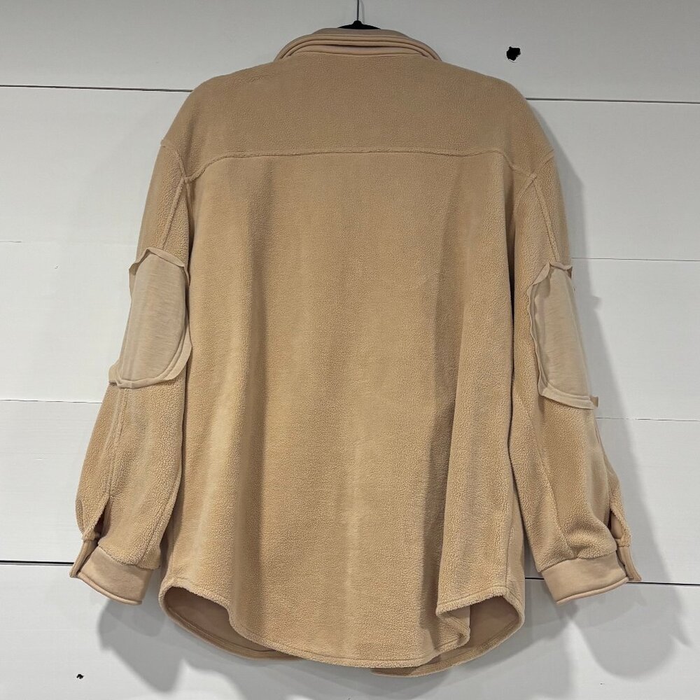 Amazon Plush Shacket Pockets Elbow Patches L - Picture 4 of 8